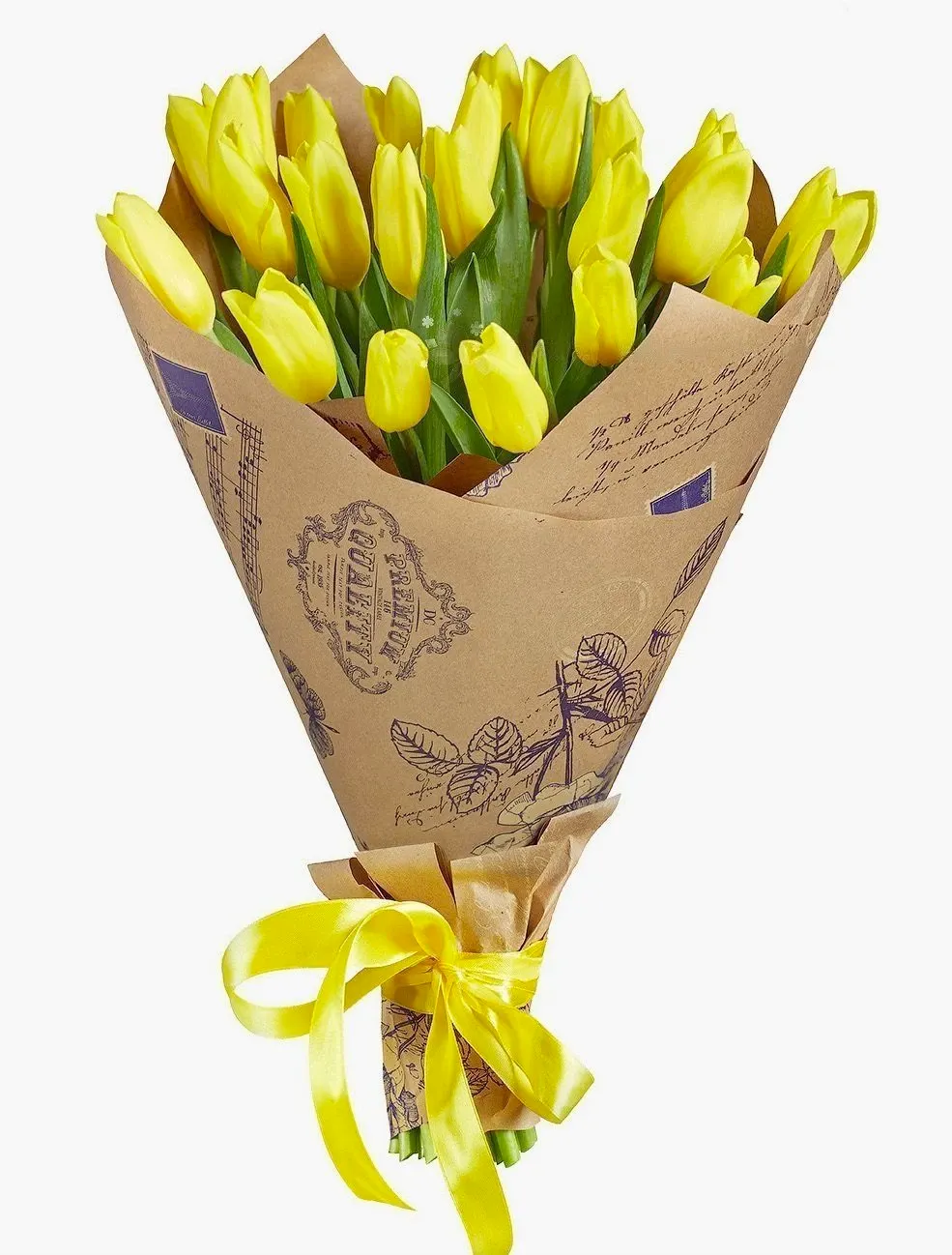 30 Yellow Tulips