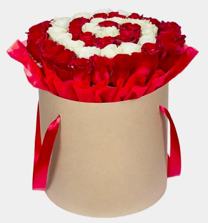 Red and White Roses Box